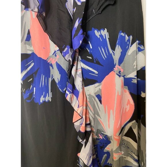 STYLE CO ROMANTIC FLORAL DRESS WOMENS SIZE MEDIUM 10/12 RUFFLES KNEE LENGTH - Picture 2 of 3